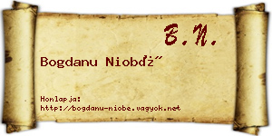 Bogdanu Niobé névjegykártya